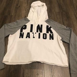 PINK cropped hoodie